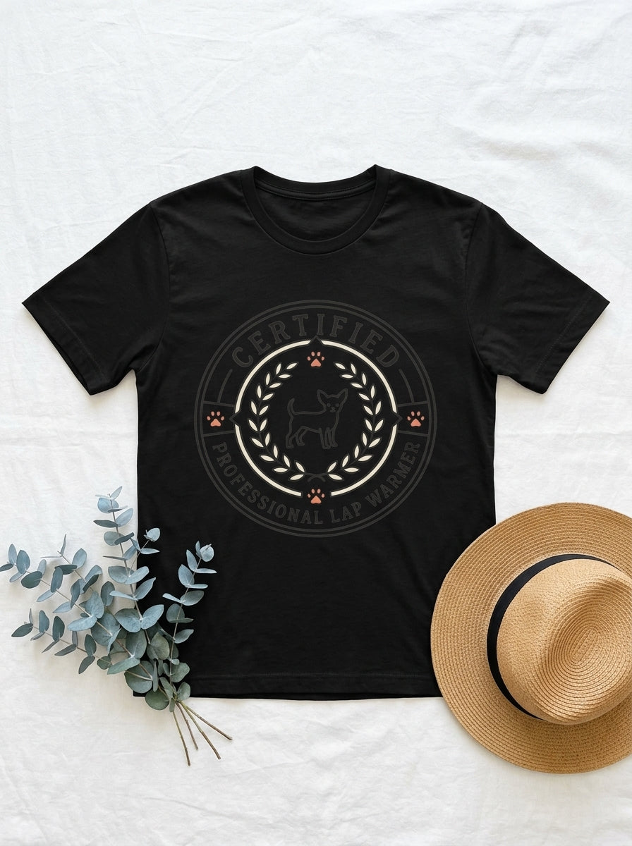 Chihuahua Professional Lap Warmer Shirt - Funny Dog Owner Gift Tee