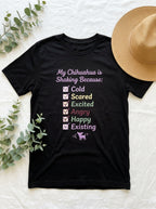 Chihuahua Shaking Checklist Shirt - Funny Chi Owner Humor Tee