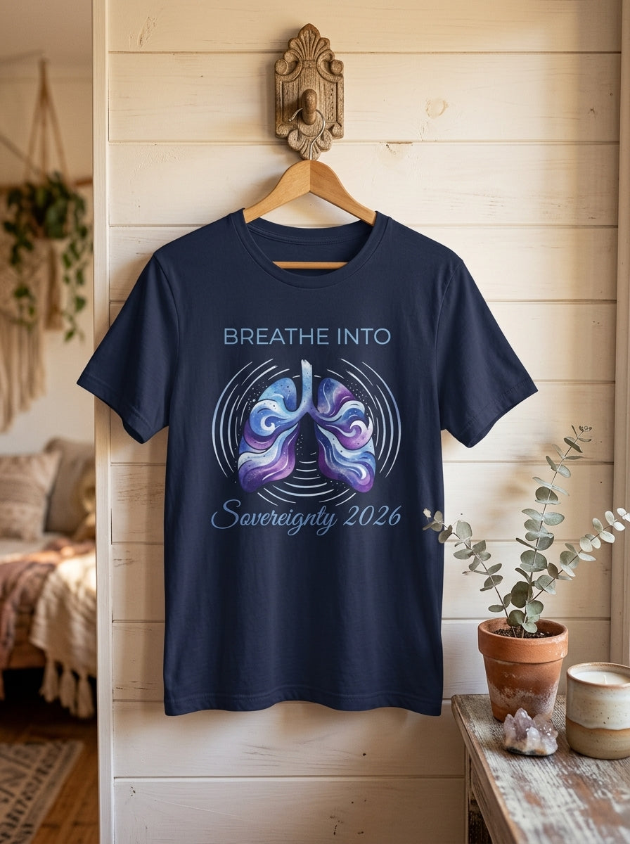 Breathe Into Sovereignty 2026 Shirt - Somatic Healing Breathwork T-Shirt