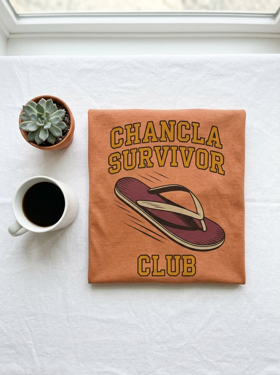 Chancla Survivor Shirt - Mexican Mom Humor Tee - Funny Heritage Gift
