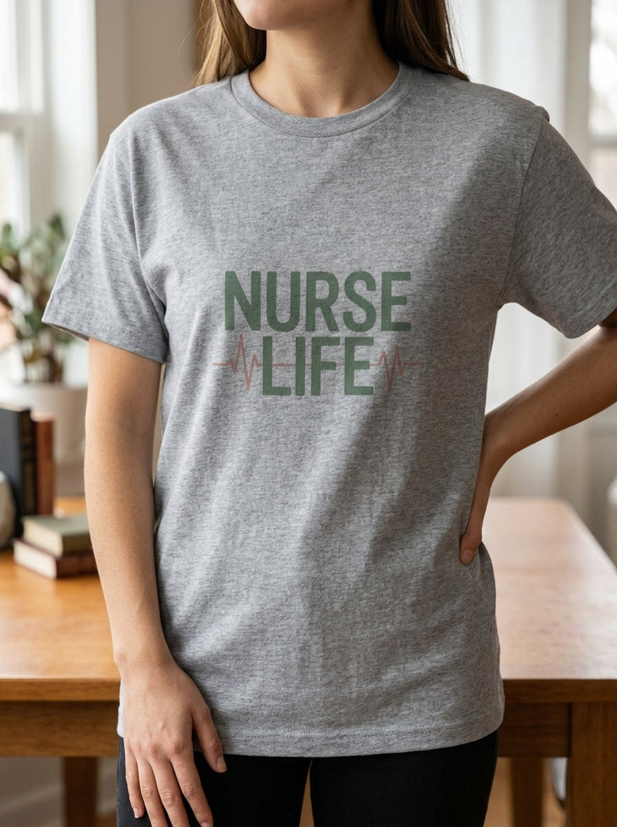 Nurse Life Shirt, Simple Nurse Tee, Minimalist Nursing Gift, RN Life