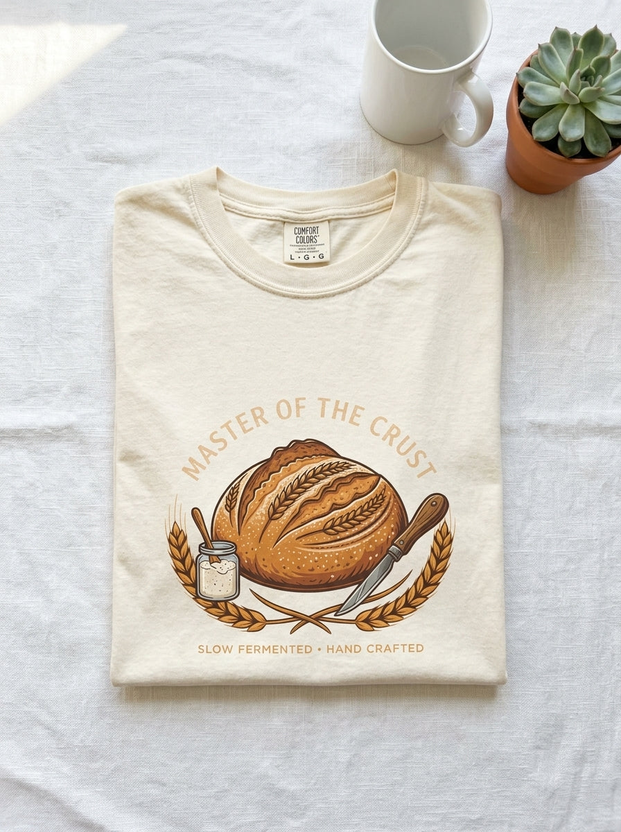 Master of the Crust Sourdough Baker T-Shirt Gift