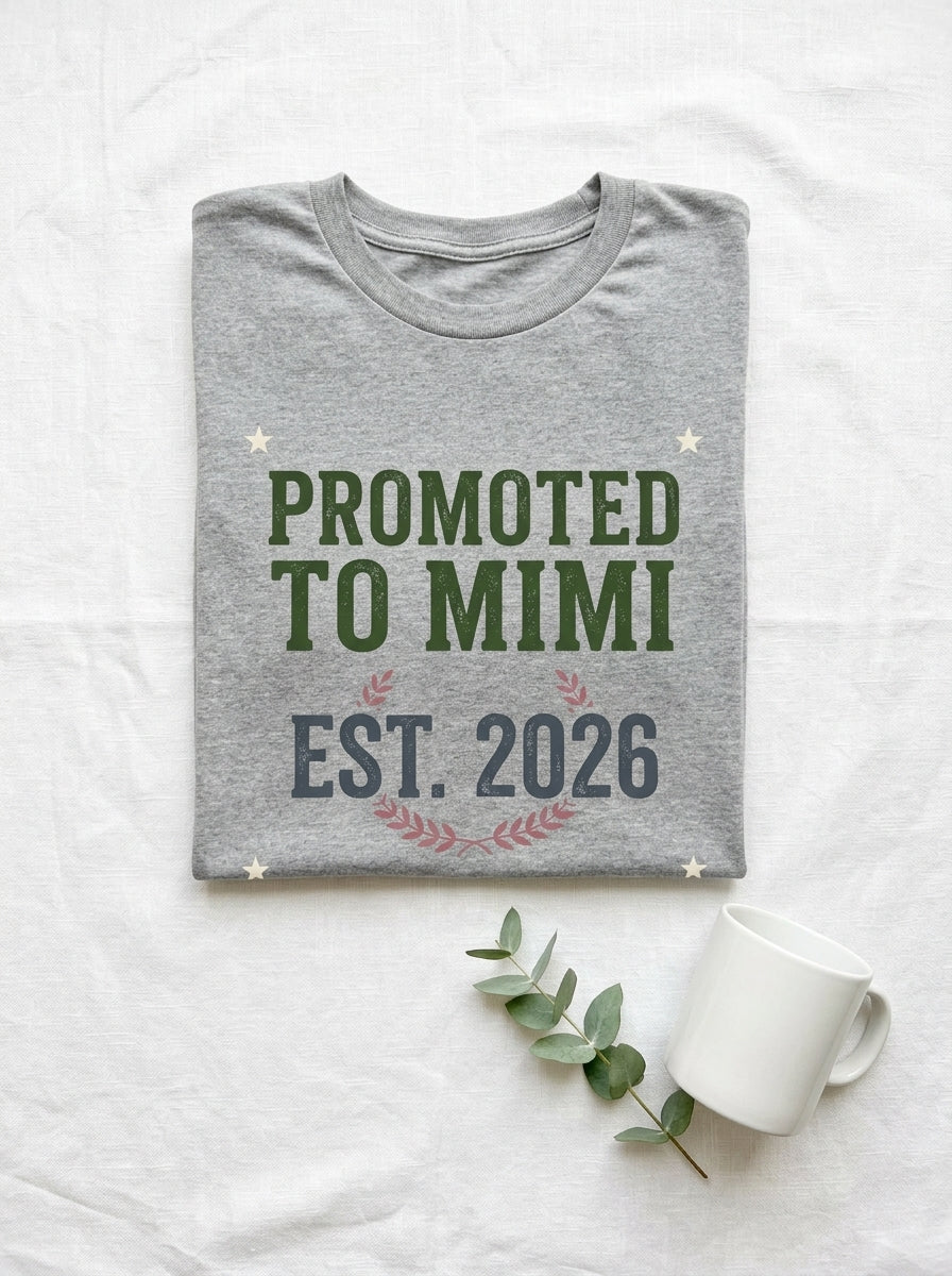 Promoted to MiMi T-Shirt Est 2024 - New Grandma Mother's Day Gift