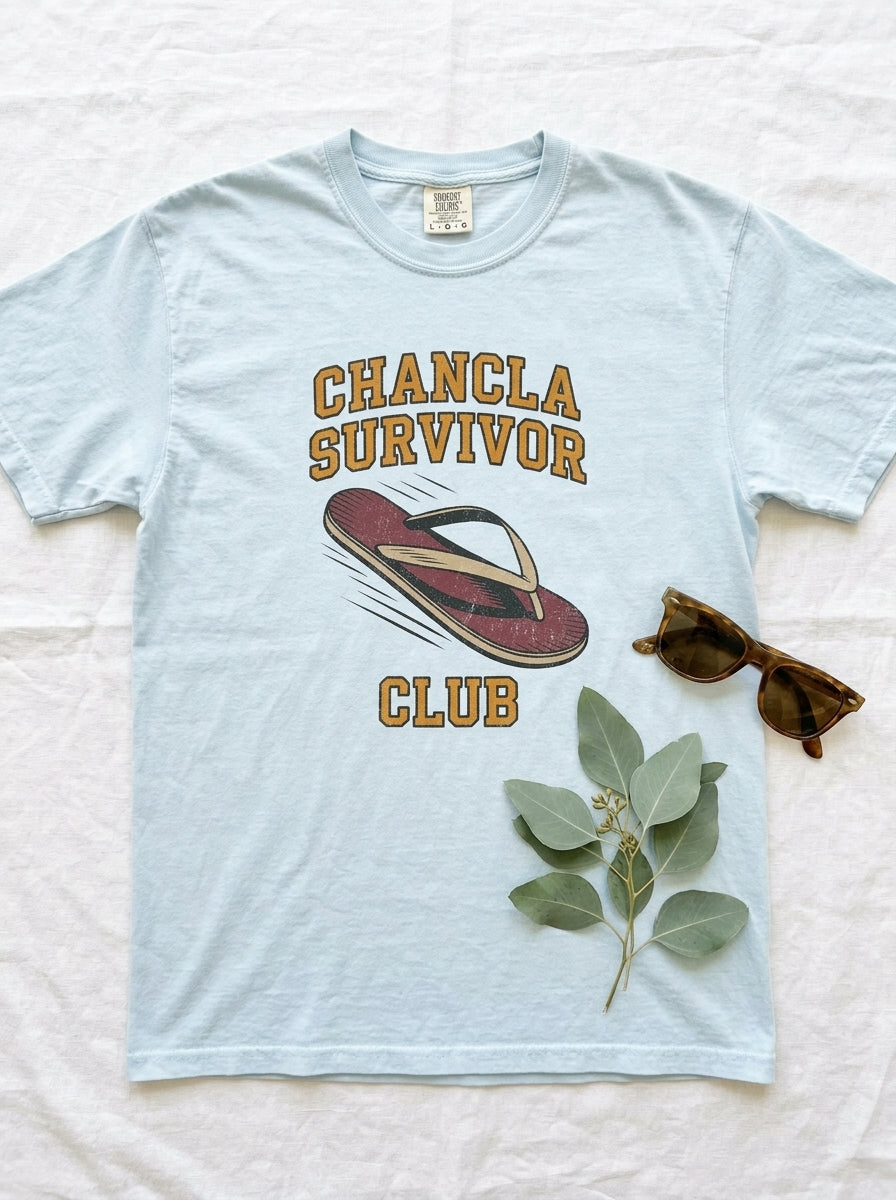 Chancla Survivor Shirt - Mexican Mom Humor Tee - Funny Heritage Gift