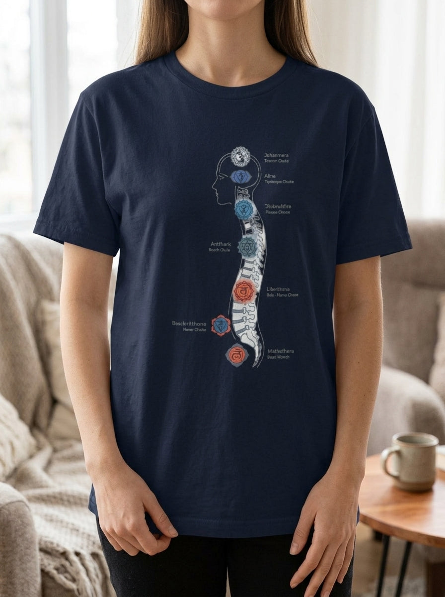 Subtle Body Chakra Spine Shirt - Energy Anatomy Yoga Teacher Tee