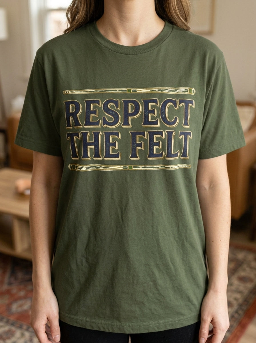 Billiards Player Shirt - Respect the Felt Vintage Pool Hall Tee