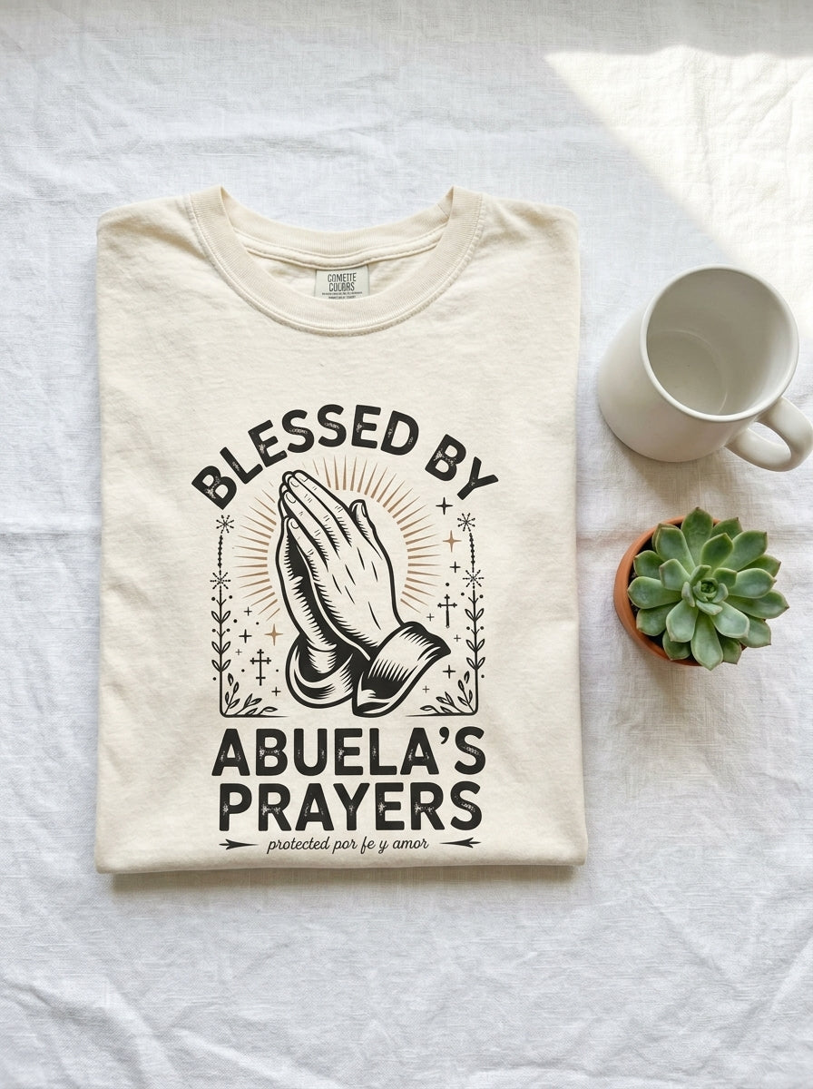 Abuela's Prayers Shirt - Mexican American Grandmother Heritage Gift Tee