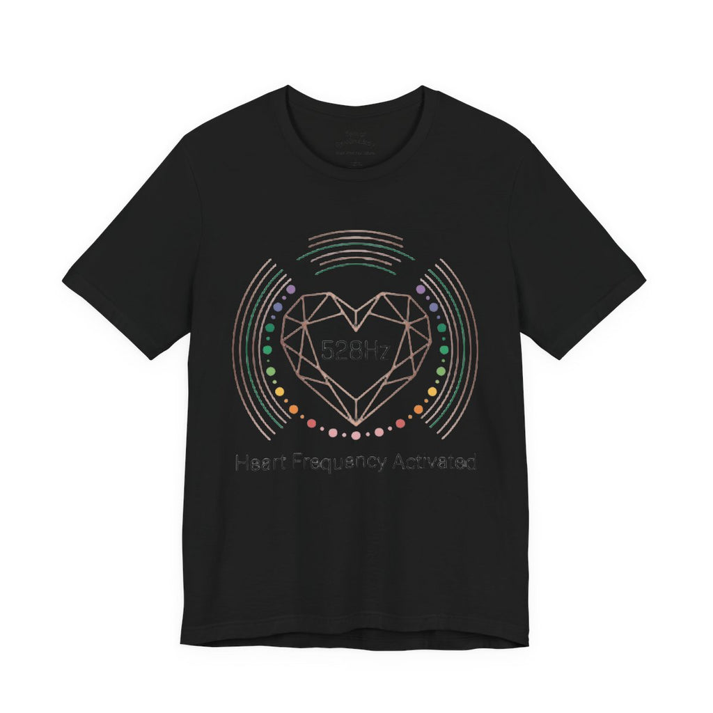 528Hz Heart Frequency Activation Shirt - - Black