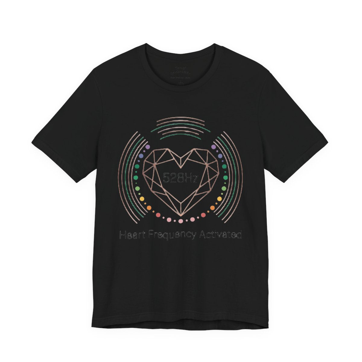528Hz Heart Frequency Activation Shirt - - Black