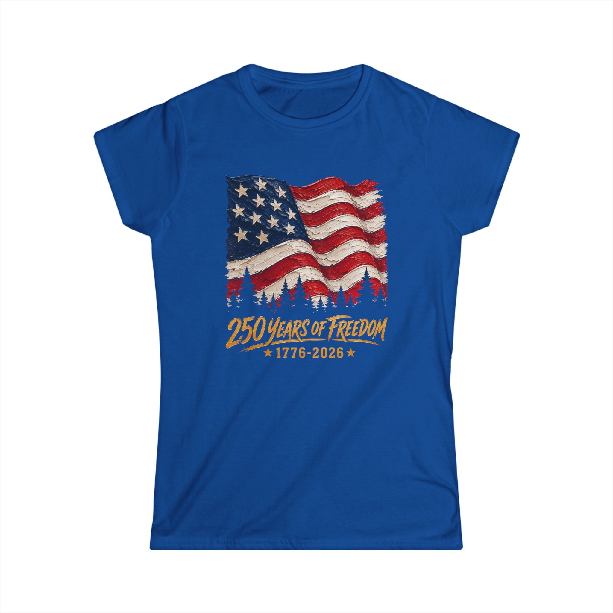 Women's 250 Years Of Freedom 1776-2026 American Flag Shirt
