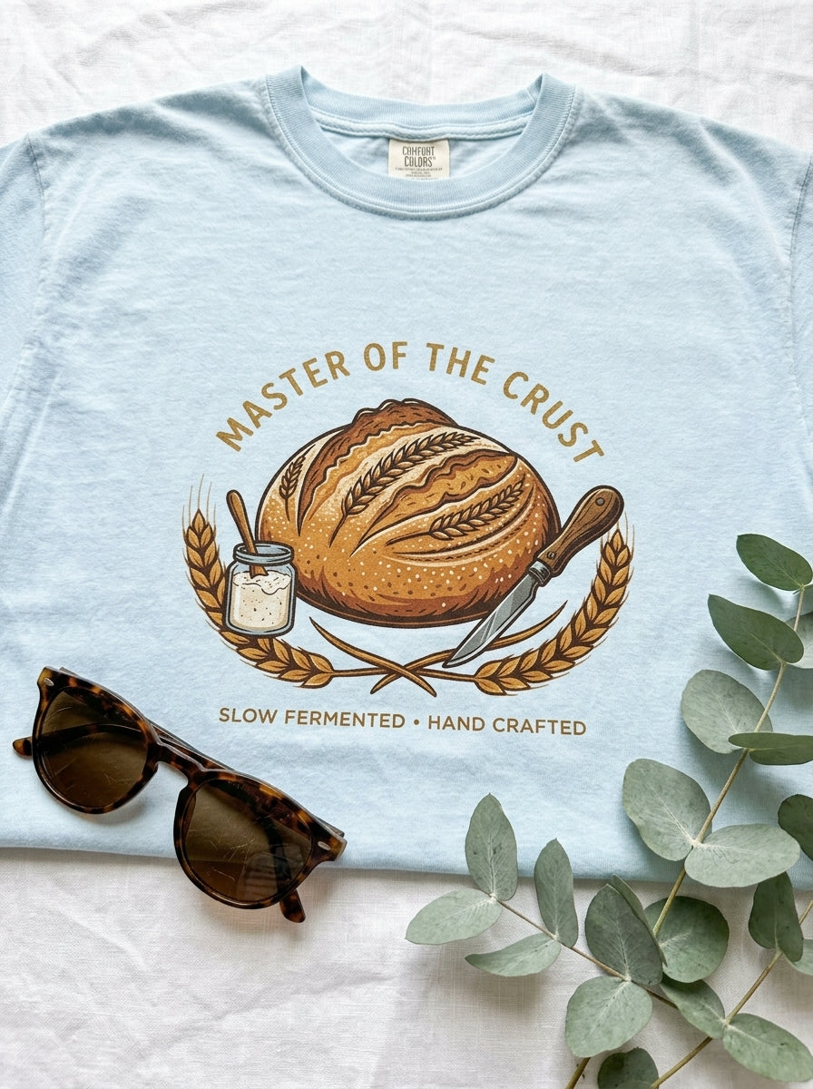 Master of the Crust Sourdough Baker T-Shirt Gift