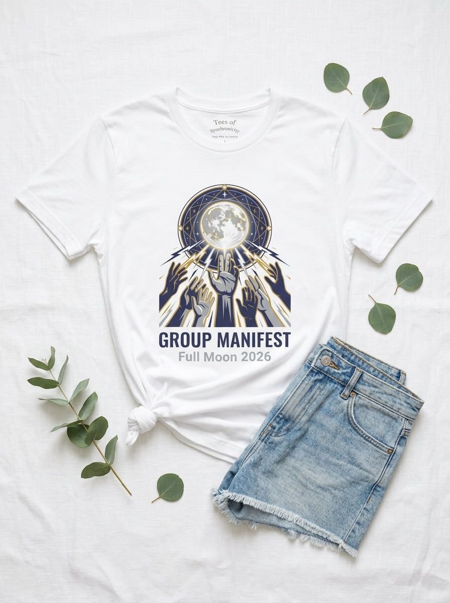 Group Manifest Full Moon 2026 Shirt - Collective Manifestation Ritual Tee
