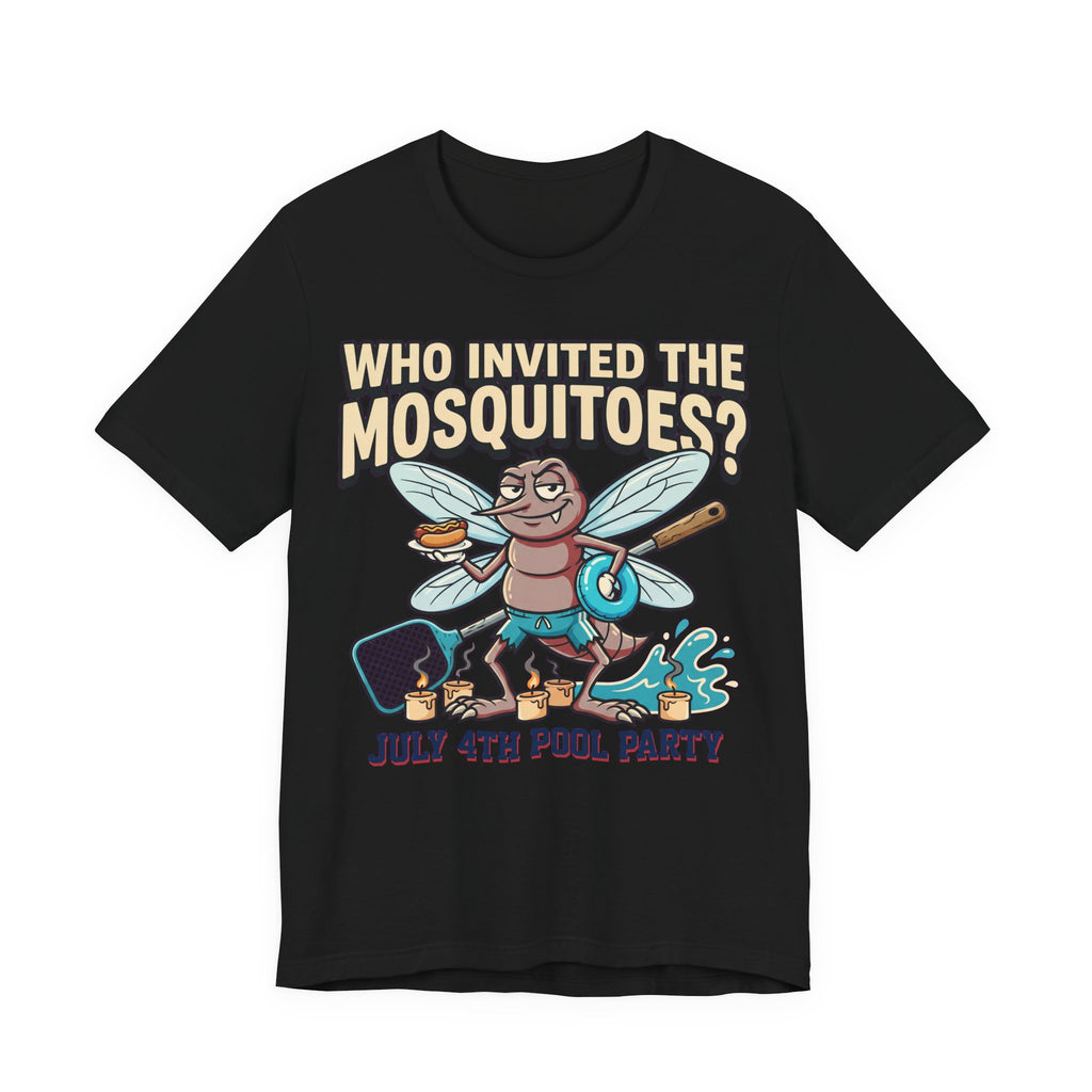 Funny July 4th BBQ Pool Party Mosquito Shirt for Family Chaos