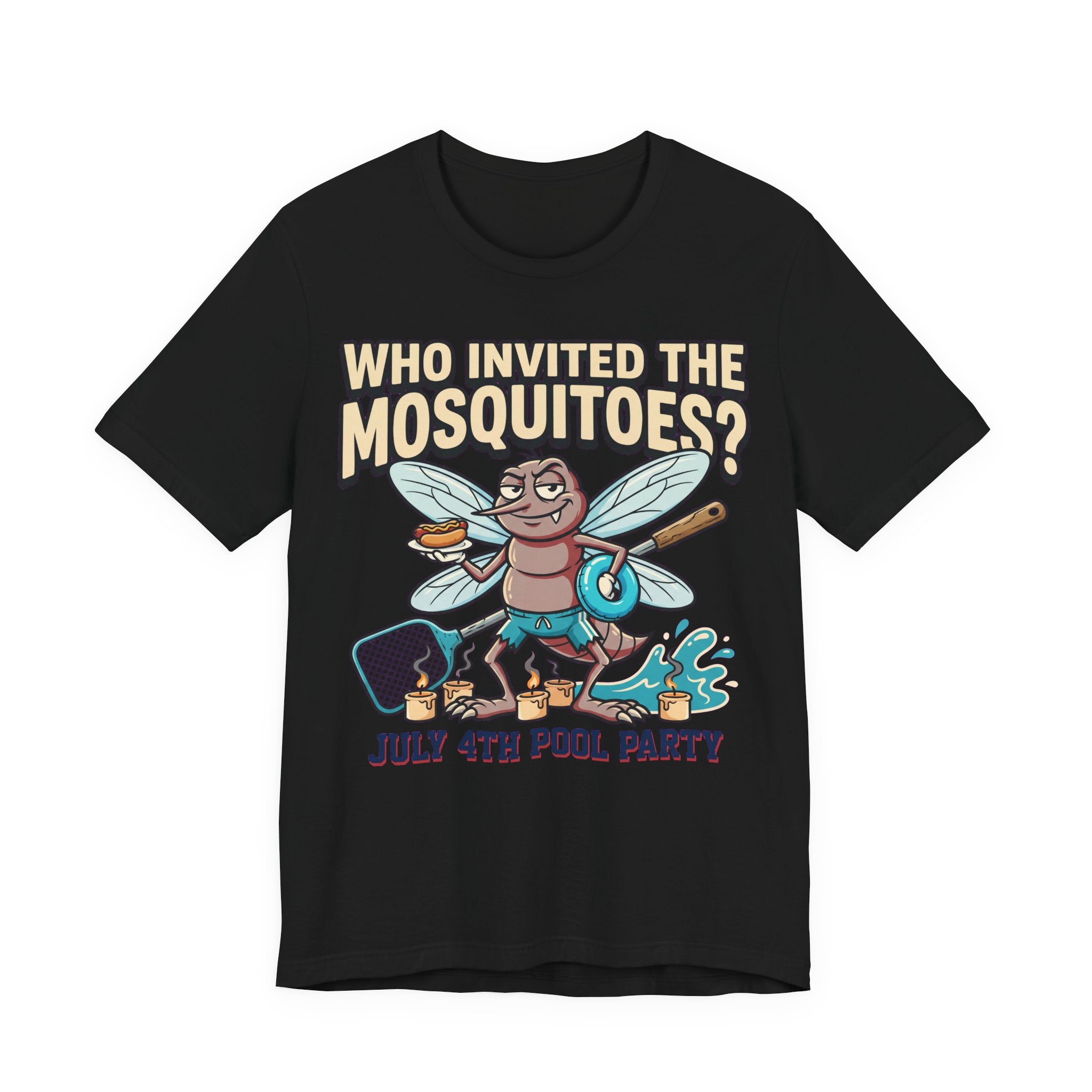 Funny July 4th BBQ Pool Party Mosquito Shirt for Family Chaos