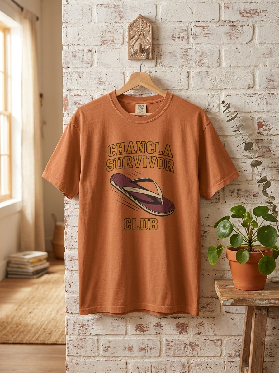 Chancla Survivor Shirt - Mexican Mom Humor Tee - Funny Heritage Gift