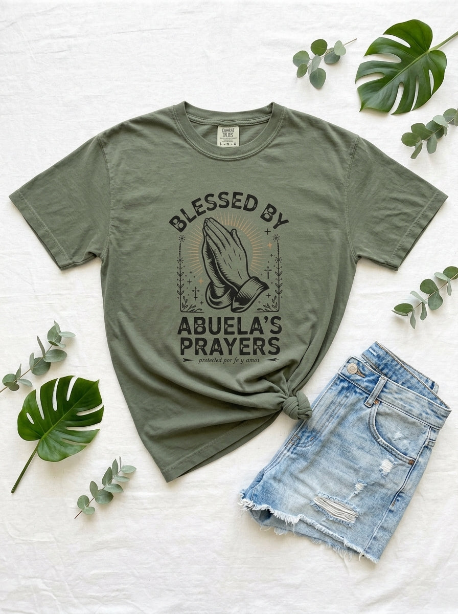 Abuela's Prayers Shirt - Mexican American Grandmother Heritage Gift Tee