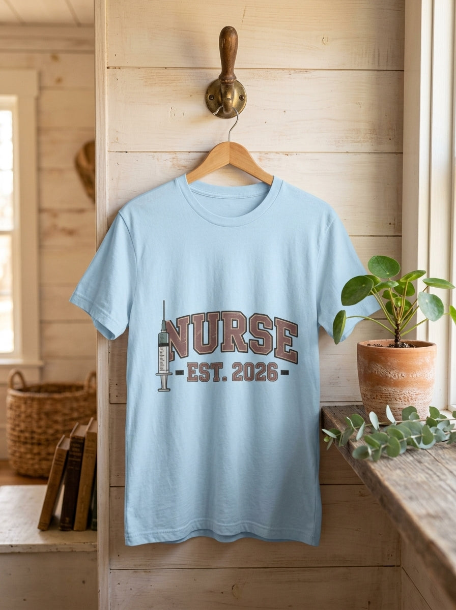 Nurse Est 2026 Shirt Nursing School Graduate RN Class of 2026 Gift