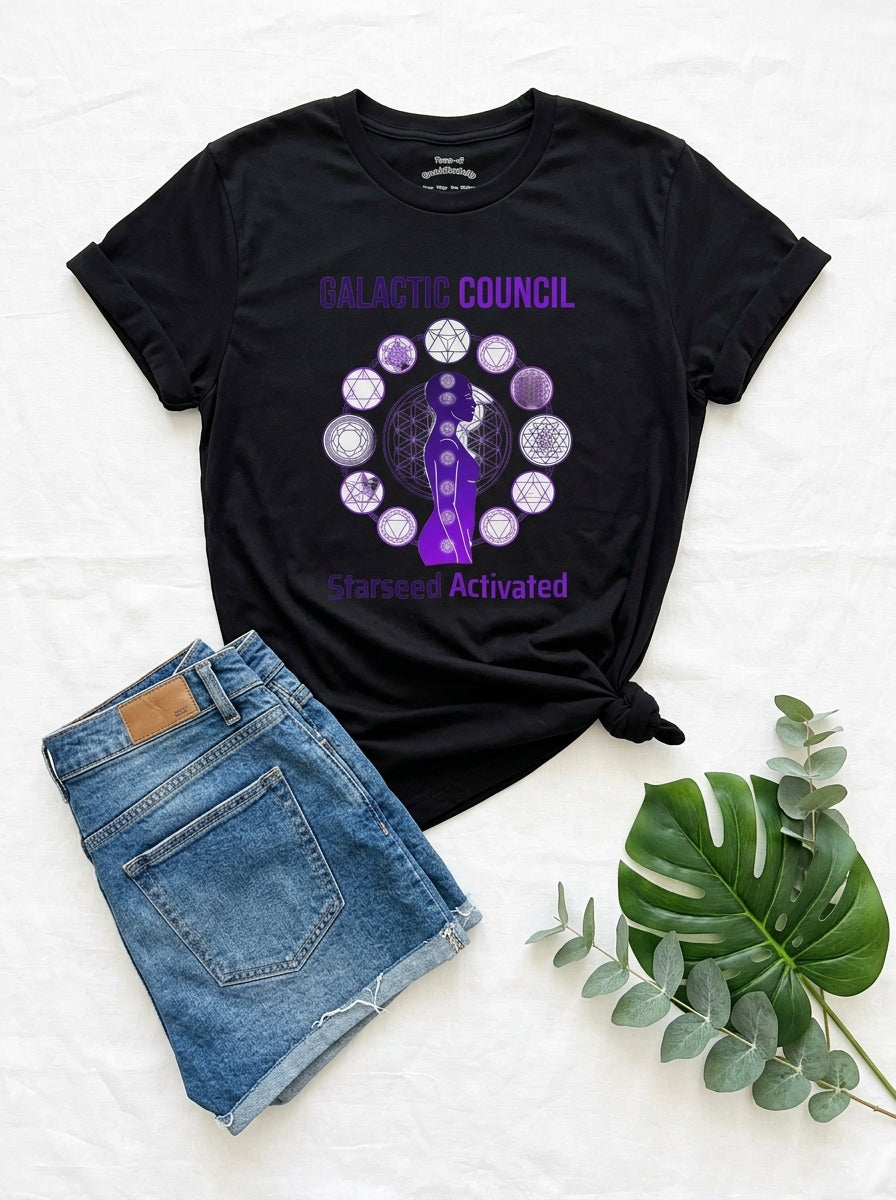 Galactic Council Starseed Activated Shirt - Cosmic Beings Awakening Tee
