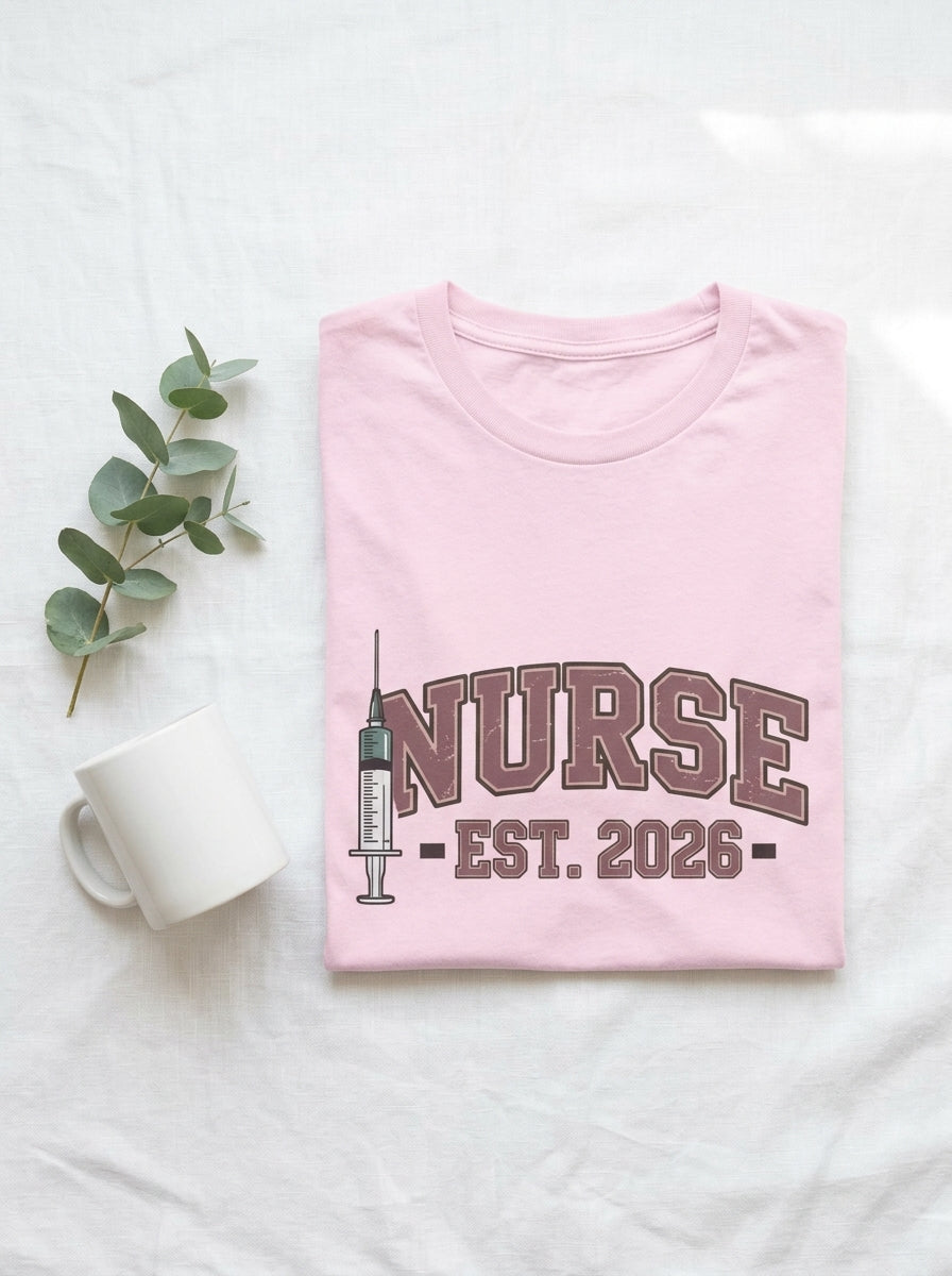 Nurse Est 2026 Shirt Nursing School Graduate RN Class of 2026 Gift