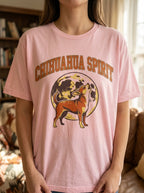 Chihuahua Howling Moon Vintage T-Shirt - Retro 90s Dog Graphic Tee