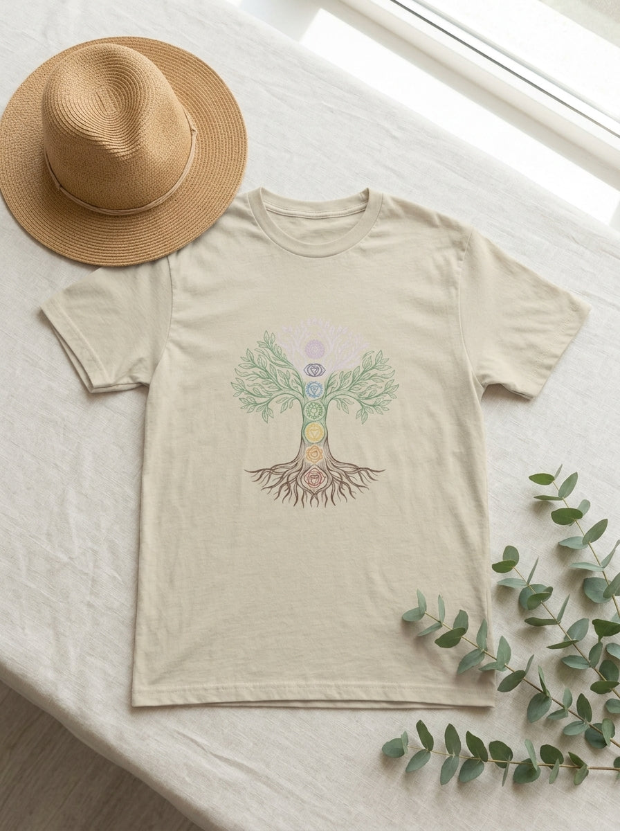 Tree of Life Chakra Shirt - Energy Body Yoga Alignment Tee