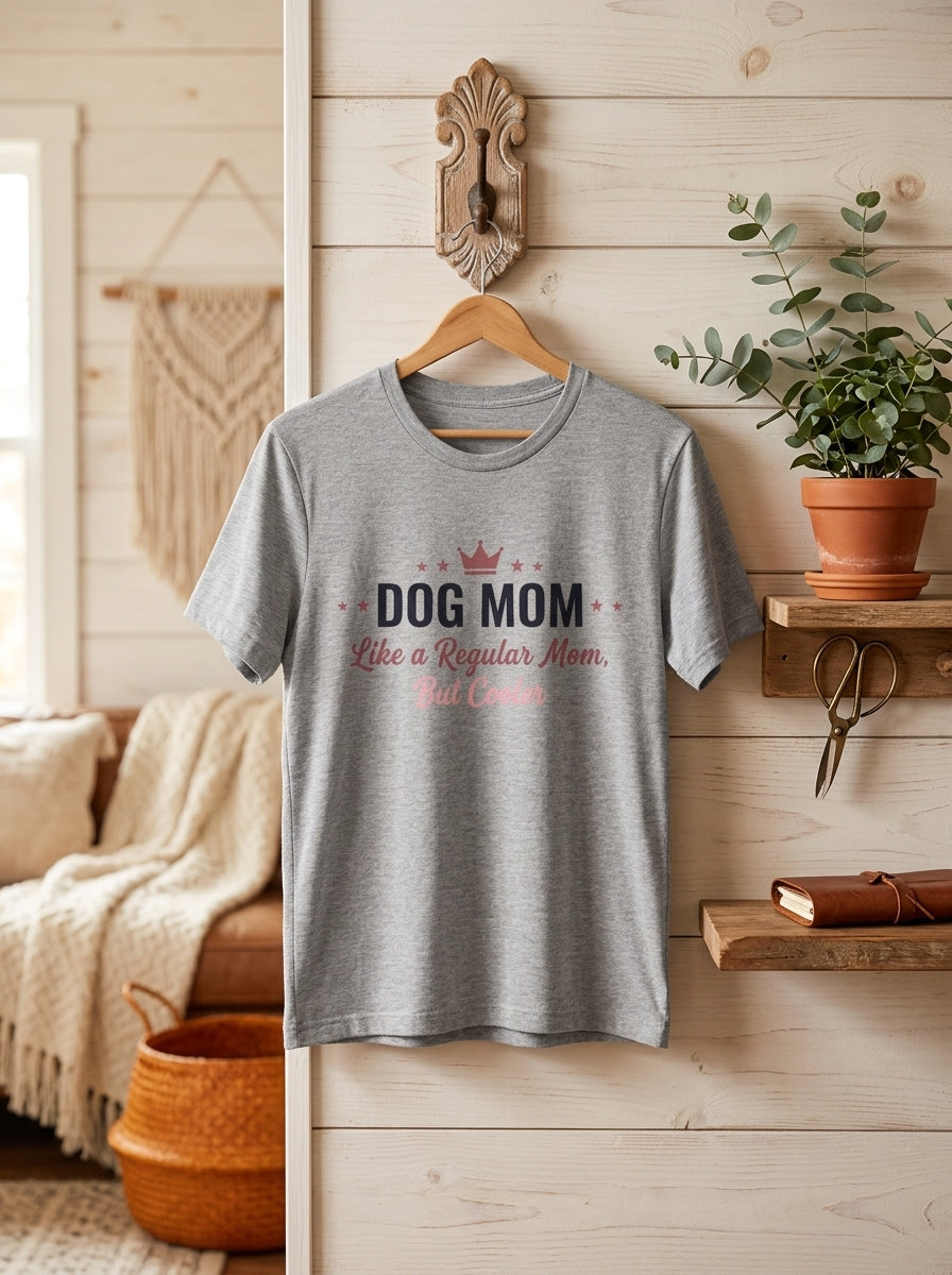 Dog Mom Like a Regular Mom But Cooler Shirt - Funny Dog Mama Gift Tee