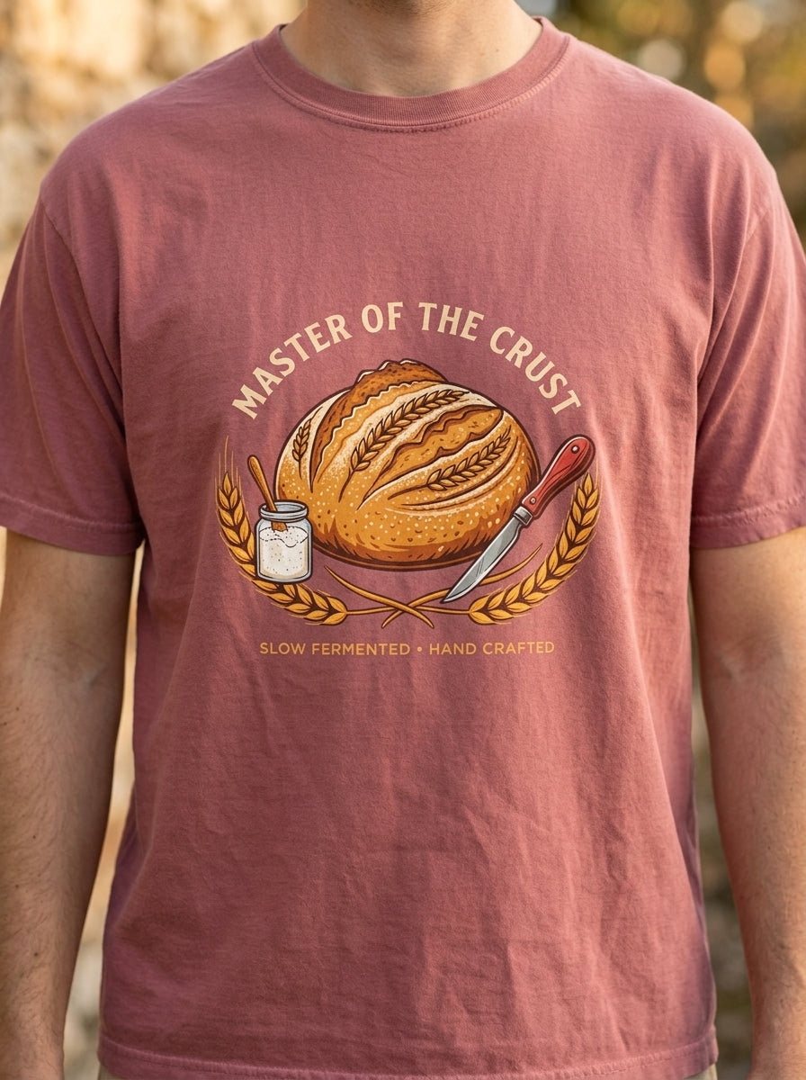 Master of the Crust Sourdough Baker T-Shirt Gift