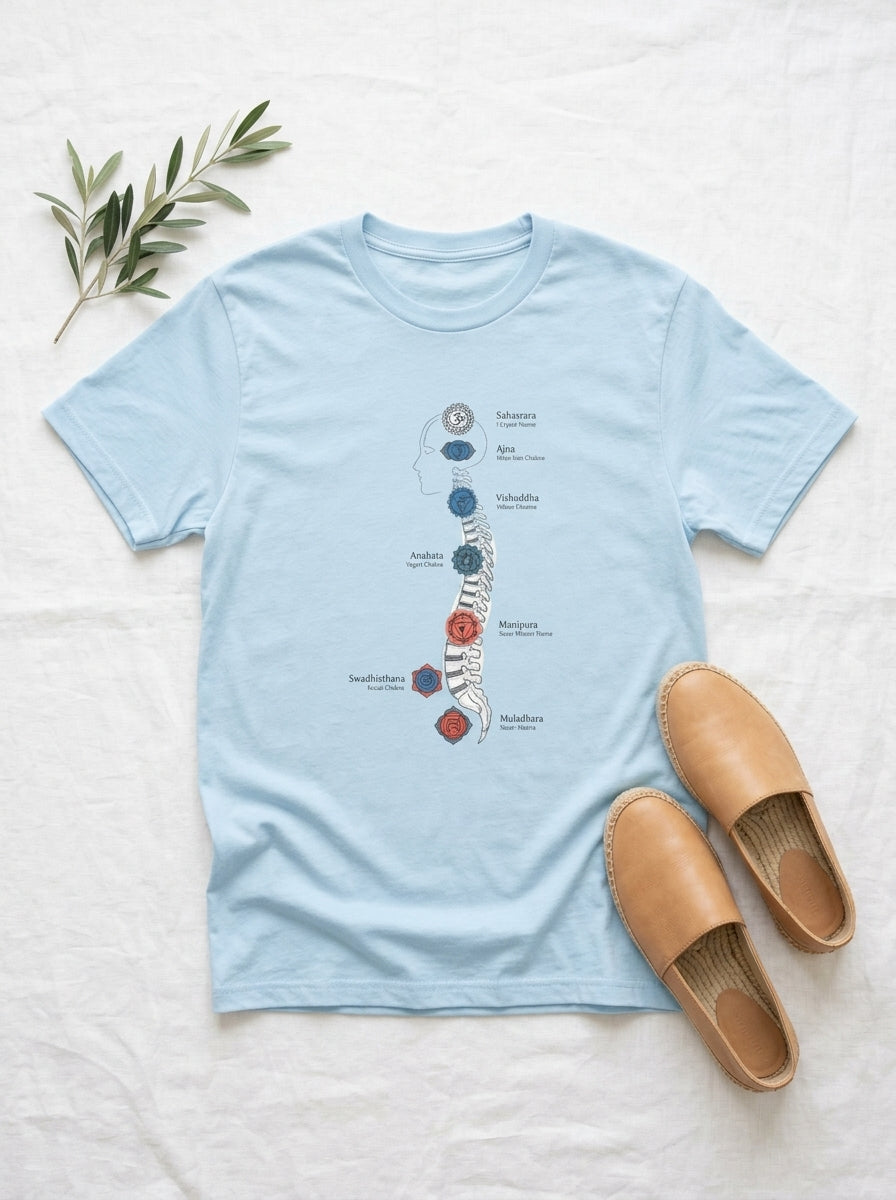 Subtle Body Chakra Spine Shirt - Energy Anatomy Yoga Teacher Tee
