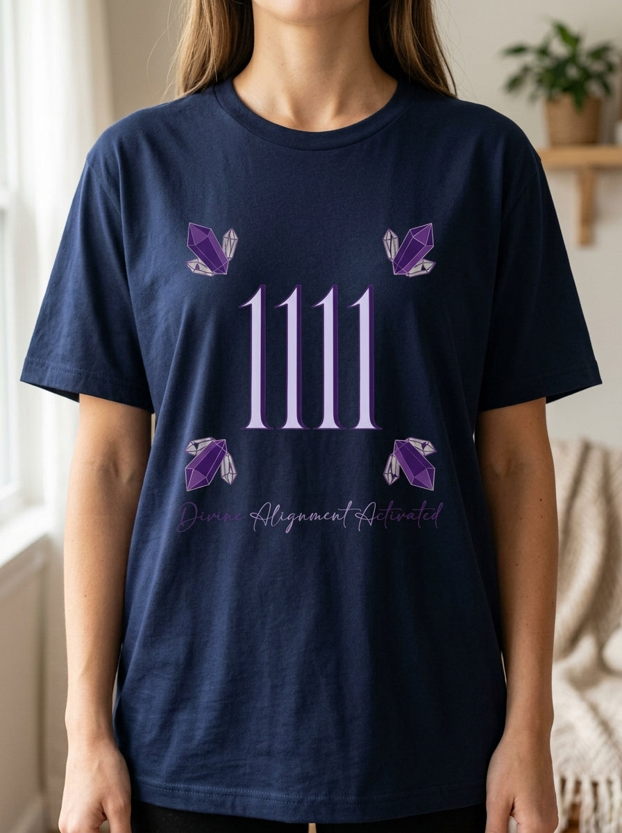 Angel Number 1111 Shirt - Amethyst Alignment Spiritual Awakening T-Shirt