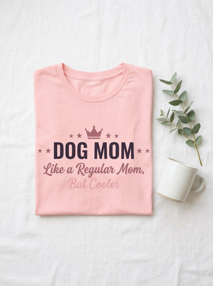 Dog Mom Like a Regular Mom But Cooler Shirt - Funny Dog Mama Gift Tee