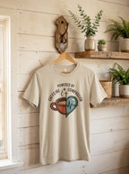 Powered By Caffeine and Compassion Nurse Shirt Coffee Lover RN Gift