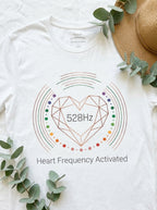 528Hz Heart Frequency Activation Shirt - Energy Healing Chakra Tee