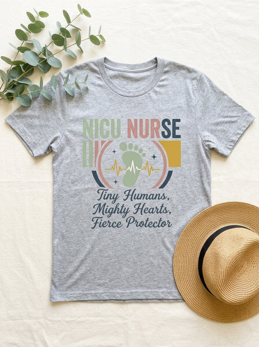 NICU Nurse Shirt - Neonatal ICU Gift - Tiny Humans RN Tee