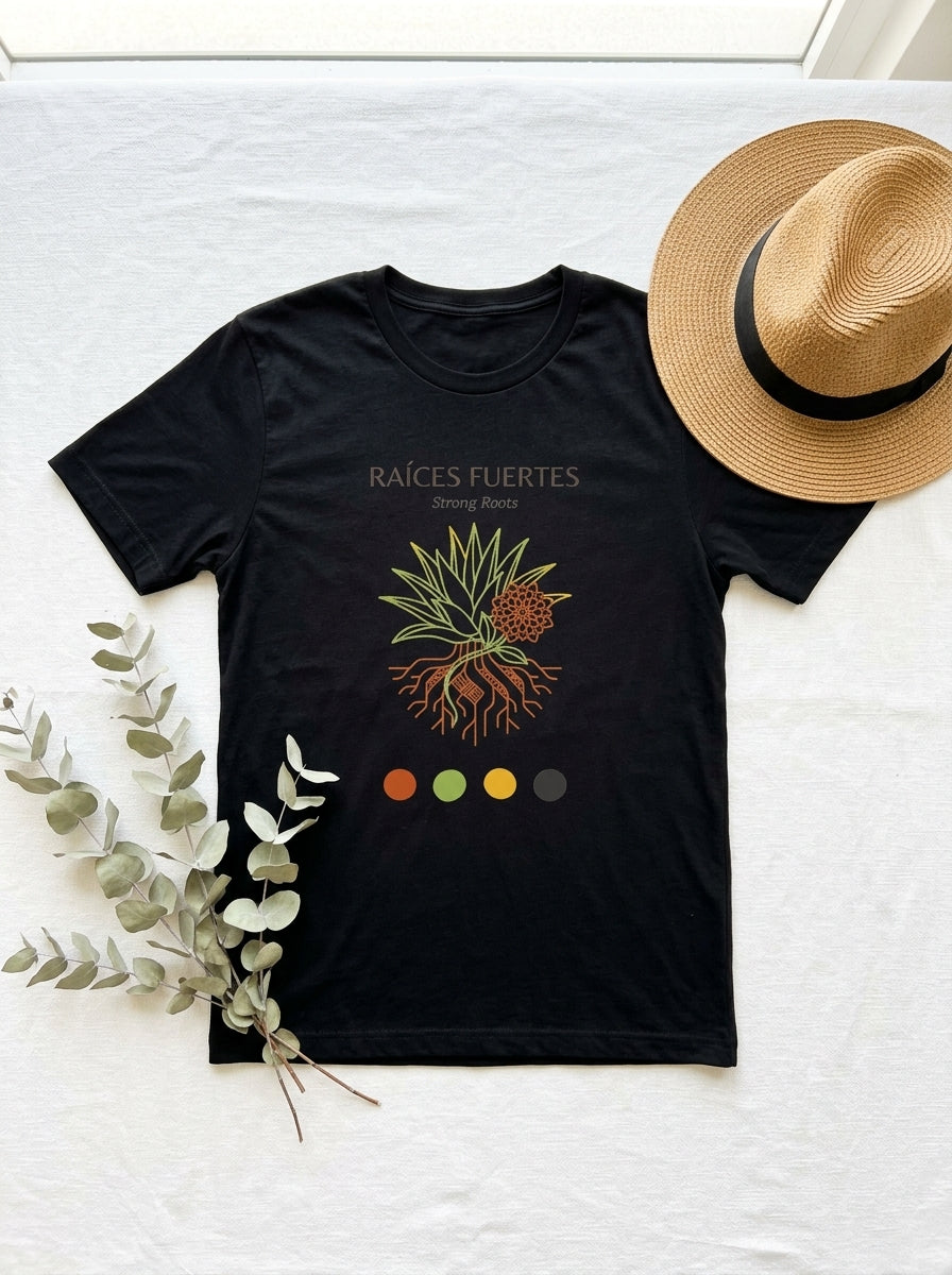 Raíces Fuertes Shirt - Strong Roots Mexican Heritage Cinco de Mayo Tee