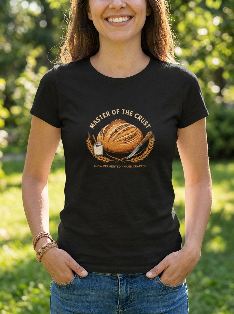 Women's Master of the Crust Sourdough Baker T-Shirt Gift