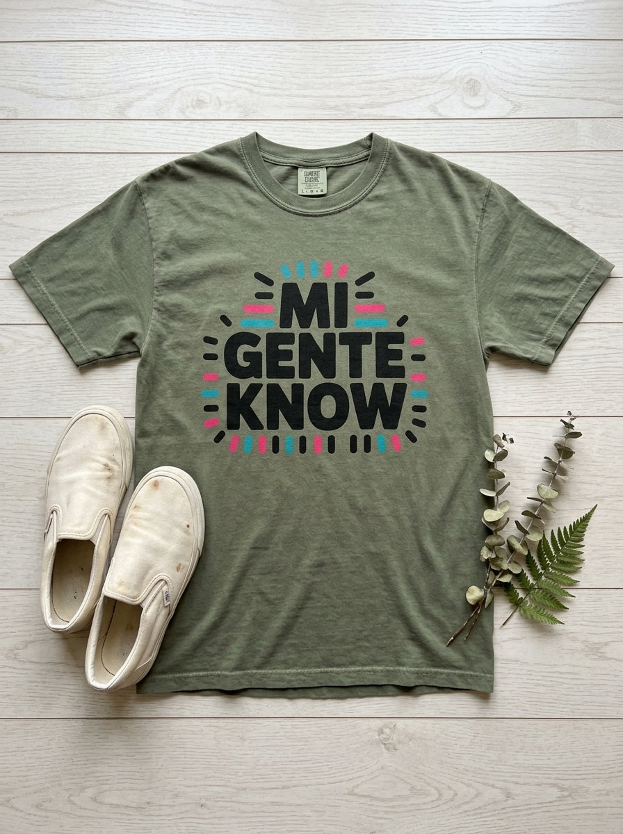 Mi Gente Know Shirt - Mexican Pride Tee - Cultural Identity Design