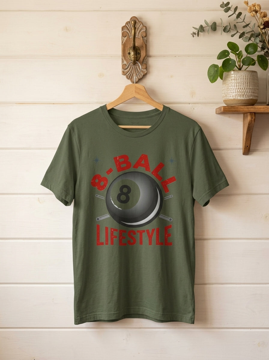 8-Ball Lifestyle Shirt - Billiards Identity Pool Player Graphic Tee