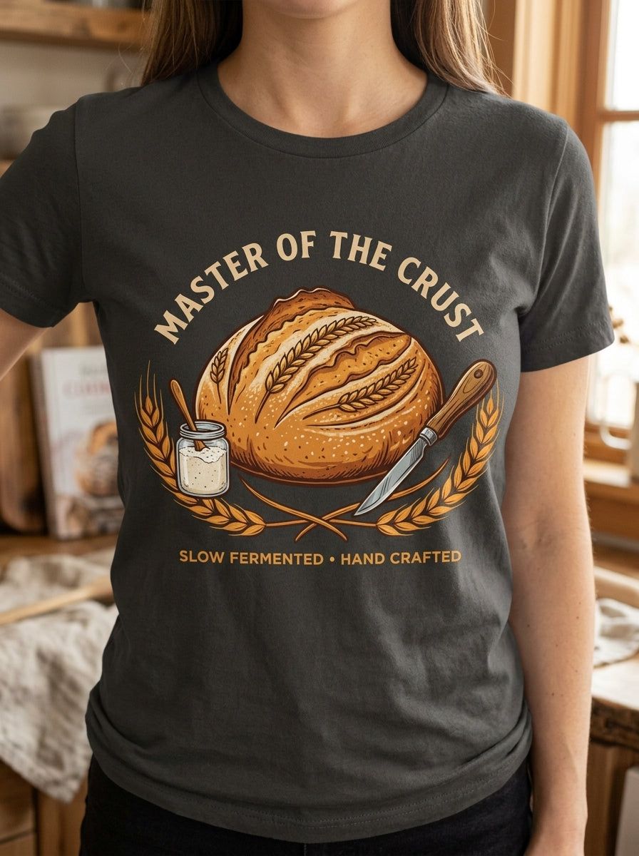 Women's Master of the Crust Sourdough Baker T-Shirt Gift