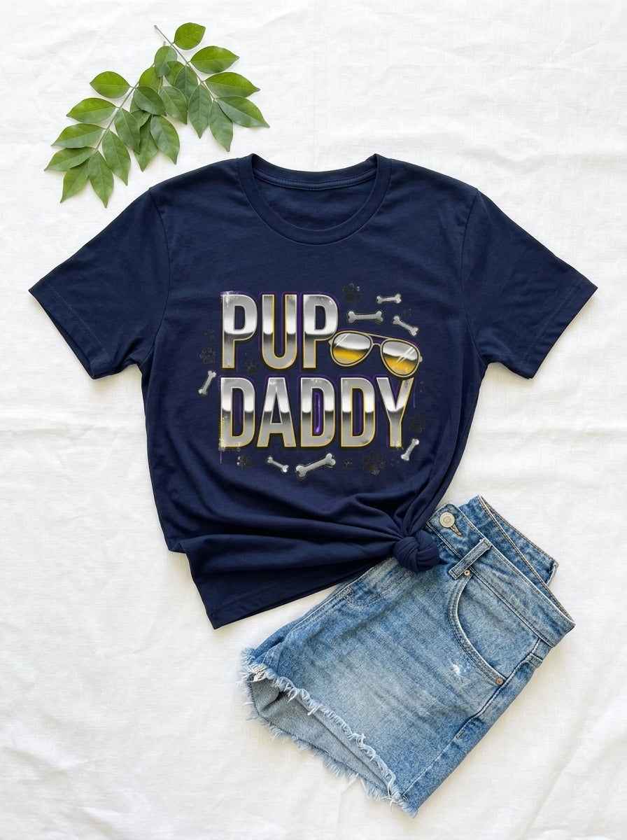 Pup Daddy Shirt | Funny Dog Rap Tee | 90s Hip Hop Pet Owner Gift