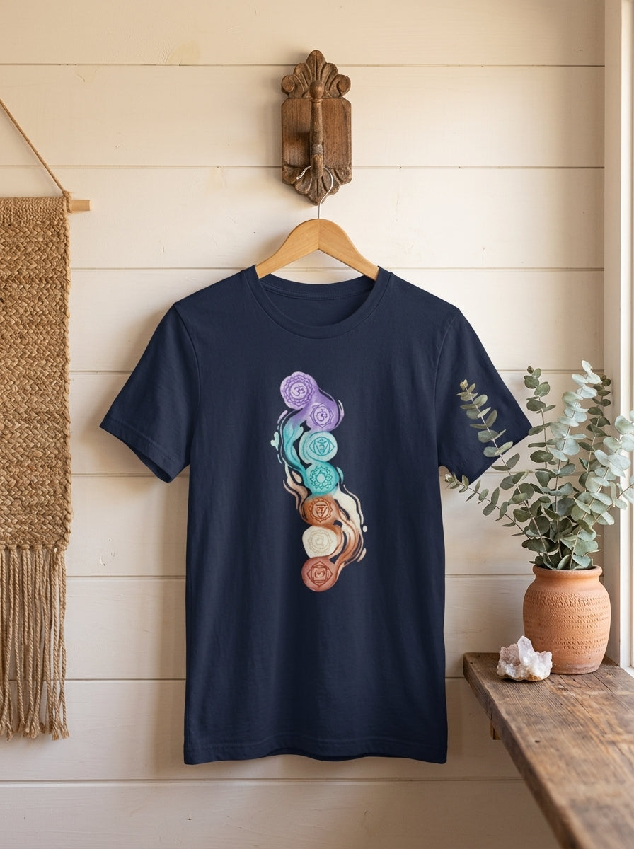 Crown to Root Chakra Flow Shirt - Grounding Energy Yoga Tee