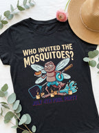 Women's Funny July 4th BBQ Pool Party Mosquito Shirt for Family Chaos