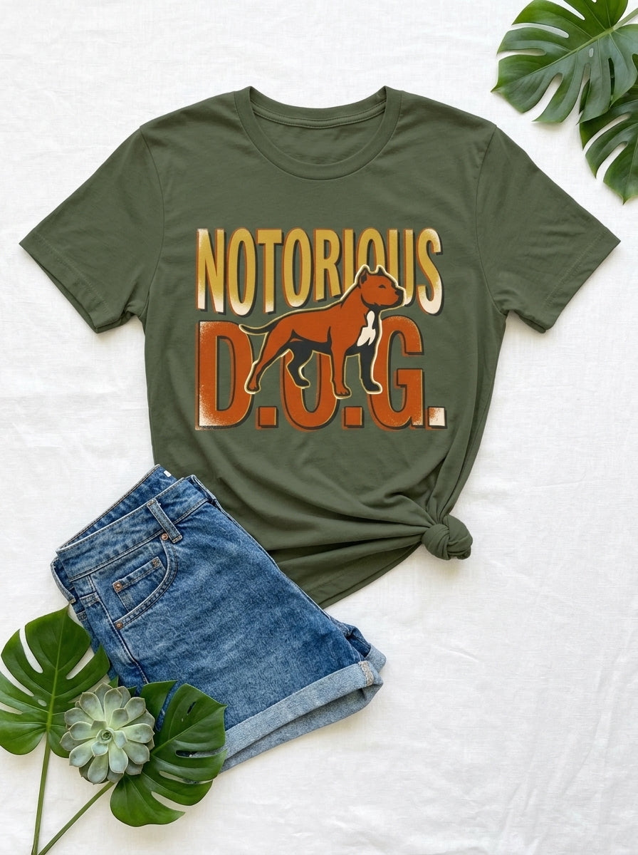 Notorious D.O.G. Shirt | Funny Dog Lover Rap Tee | 90s Hip Hop Style