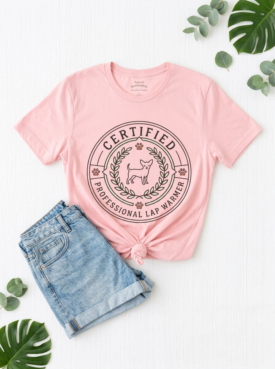 Chihuahua Professional Lap Warmer Shirt - Funny Dog Owner Gift Tee