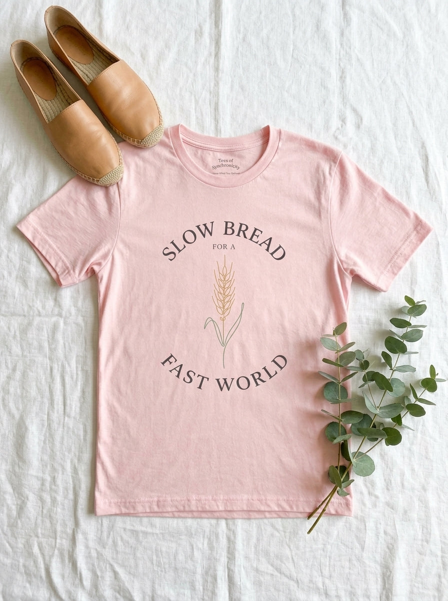 Slow Bread Fast World Shirt - Artisan Sourdough Baker T-Shirt Gift