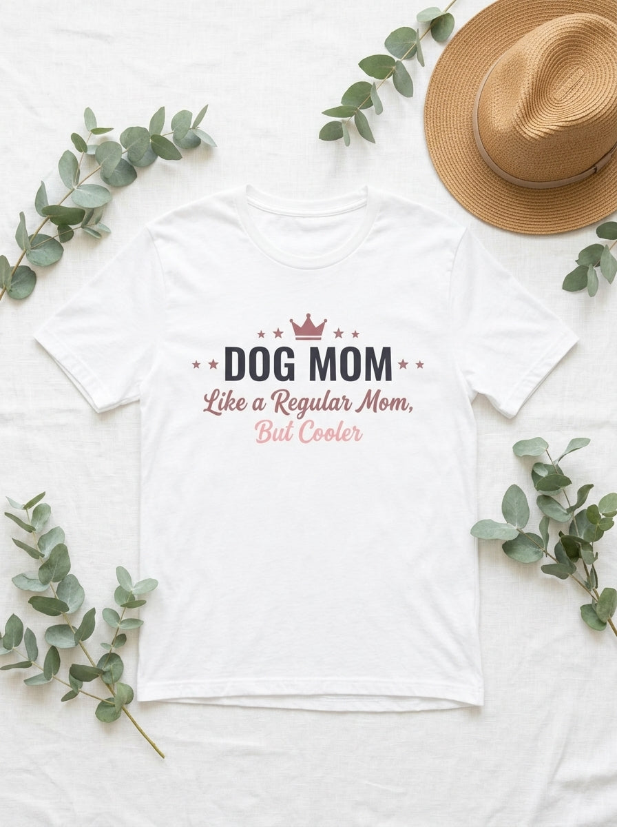Dog Mom Like a Regular Mom But Cooler Shirt - Funny Dog Mama Gift Tee