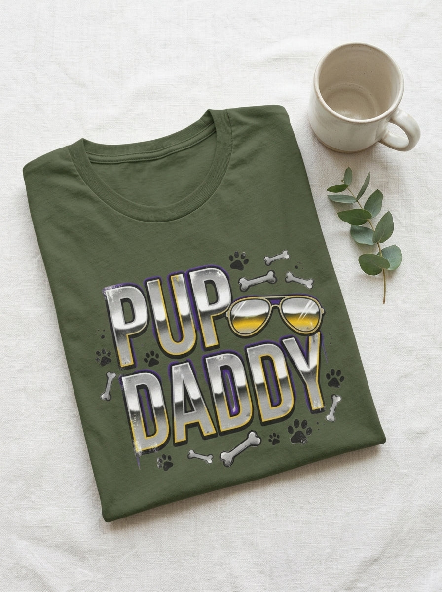 Pup Daddy Shirt | Funny Dog Rap Tee | 90s Hip Hop Pet Owner Gift