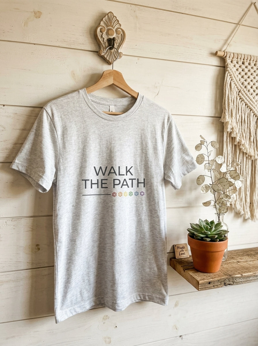 Walk The Path Chakra Shirt - Spiritual Journey Yoga Practitioner Tee
