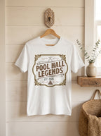 Pool Hall Legends Vintage Billiards T-Shirt - Classic Player Tee