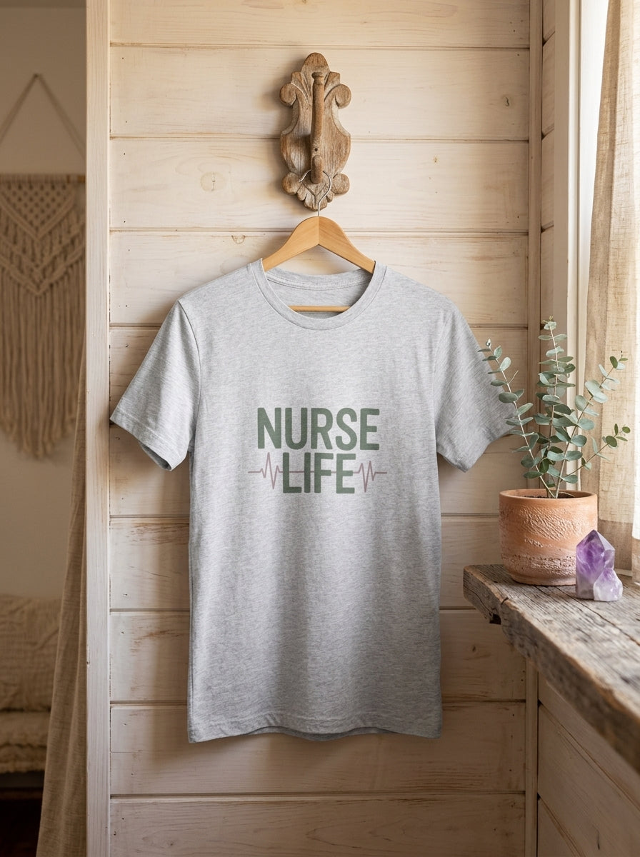 Nurse Life Shirt, Simple Nurse Tee, Minimalist Nursing Gift, RN Life