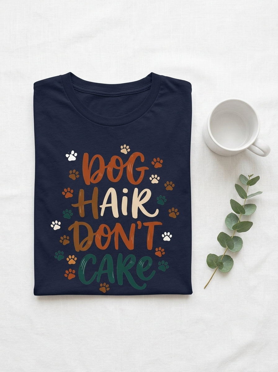 Dog Hair Don't Care Shirt - Funny Dog Mom Tee for Proud Pet Parents